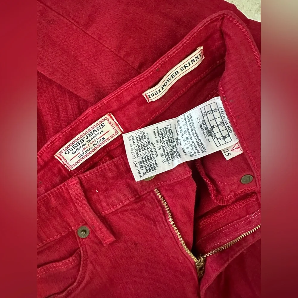 Guess women’s skinny‎ Red jeans Size 25